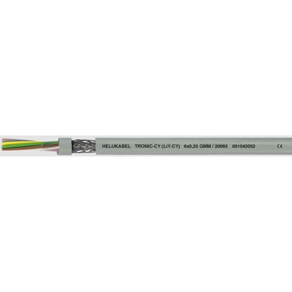 HELU 20033-500 dátový kábel LiYCY 7 x 0.25 mm² sivá 500 m; 20033-500