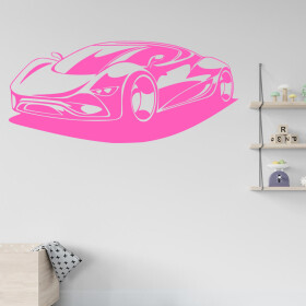 Veselá Stena Samolepka Auto budúcnosti Farba: ružová, Veľkosť: 100 x 45 cm