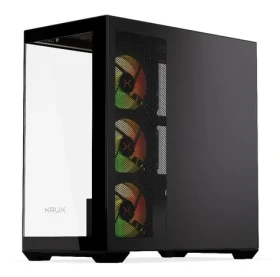 KRUX EXO čierna / PC skriňa / ATX / micro-ATX / mini-ITX / tvrdené sklo / 4X ARGB ventilátor (KRXD004)