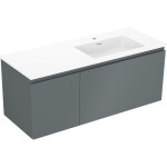 MEXEN/S - Orio kúpeľňová skrinka 120 cm s umývadlom Otis pravá, 1S, 1D, grafit mat/biela mat 91A13-12047-3-BBFF66-W18P01