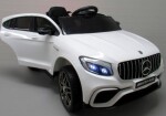 Mamido Elektrické autíčko Mercedes GLC63s biele s pohonom 4x4 a koženými sedadlami