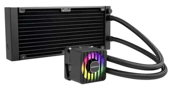 Enermax LIQMAXFLO 240 ARGB čierna / AIO vodný chladič CPU / 2× 120 mm / 500-1800 RPM / 23 dB / AM4 / AM5 / LGA1700 (ELC-LMF240T-ARGB)