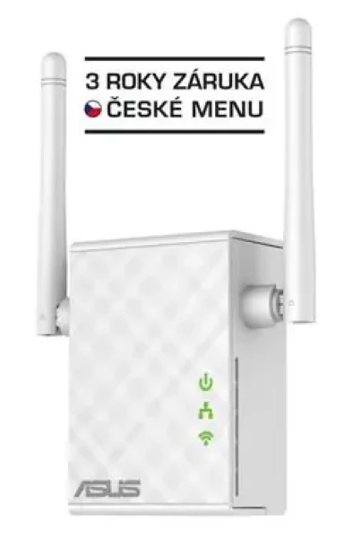 Asus RP-N12 / WiFi repeater a multimediálny most, 802.11n až 300 Mbps, WPS, 1x LAN, Roaming assist (90IG01X0-BO2100)
