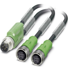 Sensor/Actuator cable SAC-4P-M12Y/2X0,3-PUR/M12FS VP 1510722 Phoenix Contact; 1510722