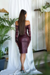 Sexy KouCla Wetlook dress JLo Lookwith mesh Einheitsgroesse