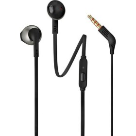 JBL T205 čierna / slúchadlá s mikrofónom / 3.5mm jack (JBL T205BLK)