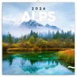 NOTIQUE Poznámkový kalendár Alpy 2026 - Východný / 30 x 30 cm (PGP-35164-V)