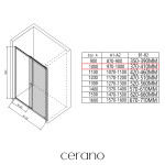 CERANO - Sprchovací kút Varone POINT Ľ/P - 6 mm - čierna matná, grafitové sklo - 100x100x195 - posuvný CER-429595