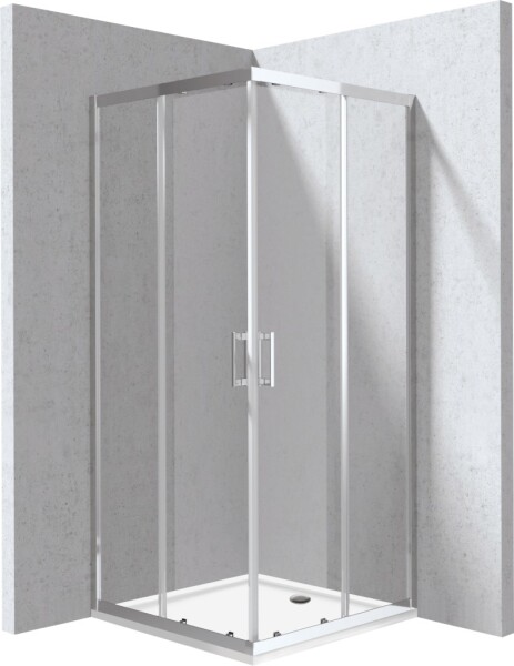 DEANTE - Funkia Evo štvorcový sprchovací kút s vaničkou, štvorcový, 90x90 cm KYCP0099P