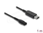 DeLock USB nabíjací kábel na elektrické holiace strojčeky / 4,3 V / kompatibilný s Philips OneBlade 360 Face + Body / 1m (90979)