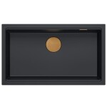 Quadron - Granitový drez Logan 110 Black Zlaty HQD7644U7_PVDG1_U