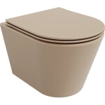 MEXEN - RICO závesná WC misa vrátane sedátka s slow-slim, duroplast, cappuccino mat 30724064