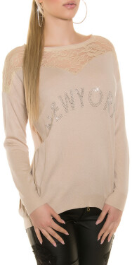 Trendy Koucla pulli NEWYORK with rhinestones Einheitsgroesse