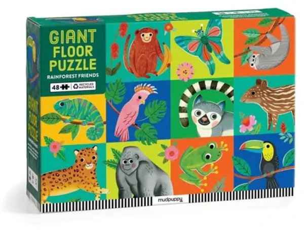 Mudpuppy Podlahové puzzle Kamaráti z dažďového pralesa