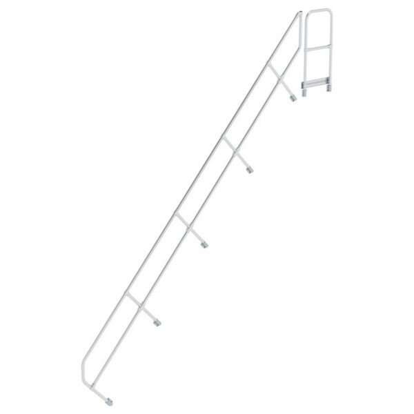 MUNK Günzburger Steigtechnik 600518 Munk Druhé madlo na schody s plošinou 45° 18 schodov 1 ks; 600518