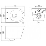 MEXEN/S - Rico Závesná WC misa Rimless Tornado vrátane sedátka s slow slim, duroplast, biela lesk 30720300T
