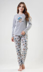 Dámske dlhé pyžamo Tiger grey - Vienetta XL