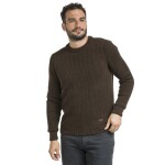 Bushman Pánsky sveter Joshua, tmavohnedý XXXL