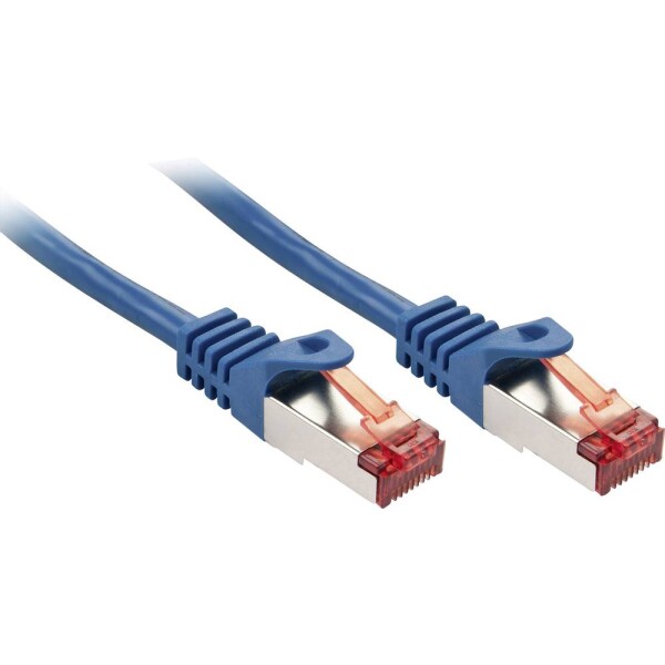 LINDY 47352 RJ45 sieťové káble, prepojovacie káble CAT 6 S/FTP 1.00 m modrá tienený 1 ks; 47352