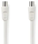 Nedis Koaxiálny kábel IEC-IEC biela / Koaxiálny kábel / 75 Ohm / Dvojité tienenie / 90 dB / 2 m / PVC (CSGB40000WT20)