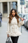 Sexy Winter jacket with faux-fur Details BEIGE