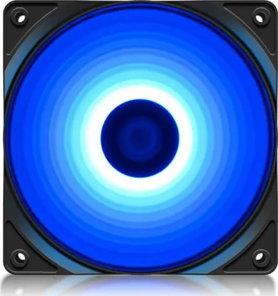 DEEPCOOL RF120B číra / modrá LED / 120mm / 48.9 CFM / 21.9dB @ 1300 RPM (DP-FLED-RF120-BL)