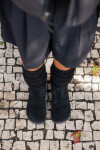 Shapen Knitty Black Leather barefoot čižmy 39 EUR