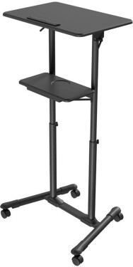 Gembird GEMBIRD Mobilny stolik z kółkami regulacja wysokości Čierny
