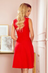 Elegantné šaty 338-1 červená - Numoco S