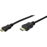 Digitus HDMI prepojovací kábel Zástrčka HDMI-A, Zástrčka HDMI Mini-C 3.00 m čierna AK-330106-030-S pozlátené kontakty HDMI kábel; AK-330106-030-S