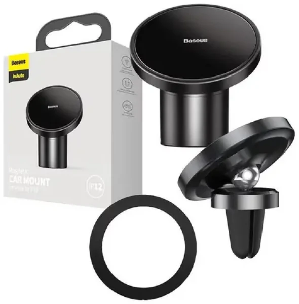 Baseus Neogravity Magnetický držiak na mobil do auta čierna / do ventilačnej mriežky (HOLUNIVMAGNGBASBK)