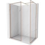 MEXEN/S - Kyoto-F Sprchová zástena WALK-IN s rámom 95 x 70, transparent 8 mm, meď kartáčovaná 800-095-202-04-65-070
