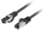 Lanberg CAT8.1 S/FTP 0.5m čierna / Patch kábel / LSZH / CU / 2000 MHz / RJ-45 (PCF8-10CU-0050-BK)