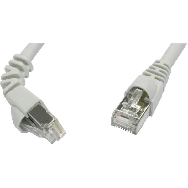Telegärtner 100008011 RJ45 sieťové káble, prepojovacie káble CAT 6A S/FTP 1.00 m sivá samozhášavý, s ochranou 1 ks; 100008011