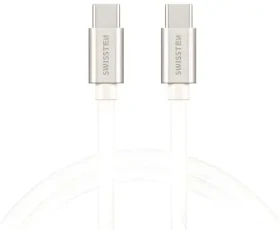 Swissten Textile strieborná / Dátový kábel / USB-C na USB-C / 3 m (71527211)