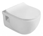 SAPHO - BRILLA CLEANWASH závesná WC misa s bidet. spŕškou, Rimless, 36,5x53cm, biela 100612