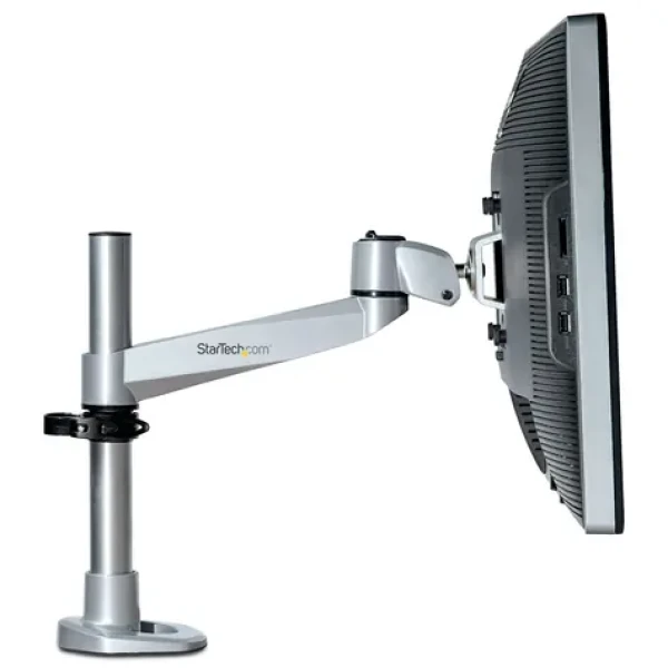 StarTech Stolové rameno na monitor strieborné / Rameno na monitor / 12”-34” / Nosnosť 14 kg / Náklon -15° až 90° (ARMPIVOTB2)