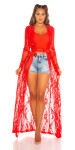 Sexy Koucla Cardigan / Cover-up with lace red M