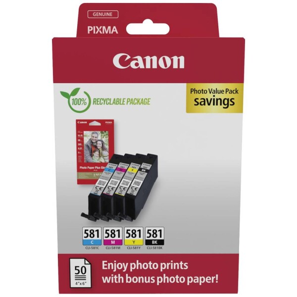 Canon CANON CLI-581 Ink Cartridge BK/C/M/Y PHOTO