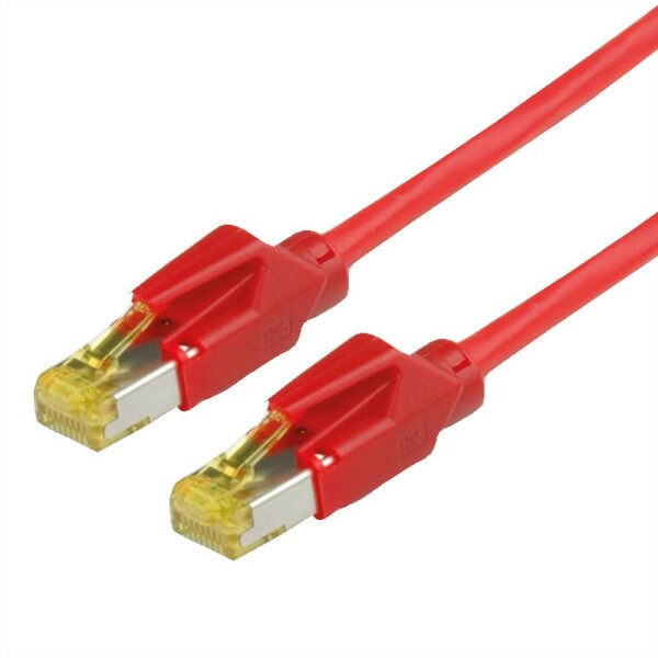 Secomp 21.05.9521 RJ45 sieťové káble, prepojovacie káble CAT 6A S/FTP 2.00 m červená (jasná) dvojžilový tienený, bez halogénov, samozhášavý 1 ks; 21.05.9521