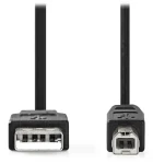 Nedis USB 2.0 kábel k tlačiarni čierna / Kábel USB / USB-A - USB-B / 3 m (CCGL60100BK30)