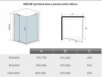 H K - Obdĺžnikový sprchovací kút AIRLINE, 100x90 cm s jednokrídlovými dverami s pevnou stenou SE-AIRLINE10090