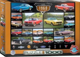 EUROGRAPHICS Puzzle Americké autá z roku 1960