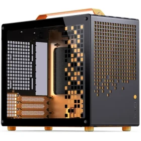 Jonsplus Z20 oranžovo-čierna / Micro-ATX / 1x USB-A 3.2 / 1x USB-C 3.2 / priehľadná bočnica (Z20 BLACK-ORANGE)