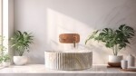 INVENA - Umývadlo na dosku GLAMOUR TREND 36cm sivobéžová CE-63-703-C