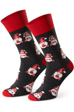 PÁNSKE VIANOČNÉ PONOŽKY 136 GRAFITOVÁ MELANŽ 44-46