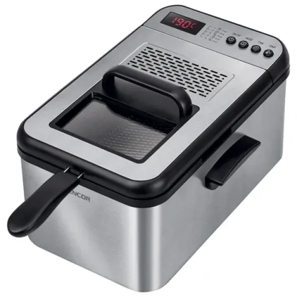 Sencor SFR 8200SS strieborná / Fritéza / 2200W / 3.2L / 110 - 190°C (8590669279456)