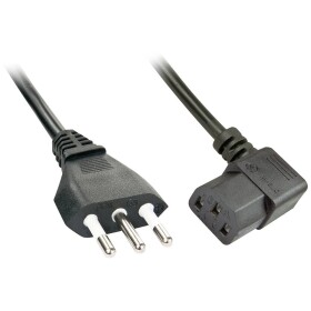 LINDY napájací prepojovací kábel [1x talianska zástrčka - 1x IEC C13 zásuvka 10 A] 2.00 m čierna; 30346