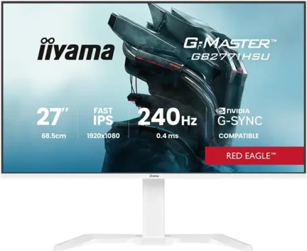 27" IIYAMA G-Master GB2771HSU-W1 biela / LED / IPS / 1920 x 1080 / 16:9 / 0.4 ms / 1000:1 / 350cd-m2 / VESA (GB2771HSU-W1)