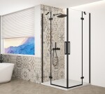 GELCO - TRINITY BLACK štvorcový kút 900x900 rohový vstup, číre sklo, GT2290-90C-B GT2290-90C-B